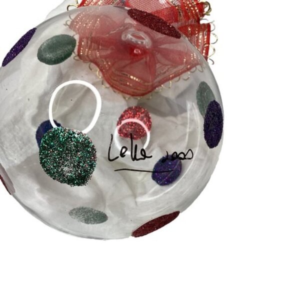 Pier 1 Blown Glass Hand Painted Clown Snowman Christmas Ornament Signed Italy - Picture 3 of 5